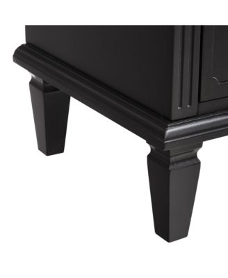 Farmhouse Nightstand with Charging Station and Side Table