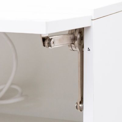 180 Wall Mounted Floating 80" TV Stand with 20 Color LEDs and Charging Station