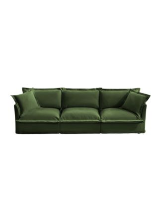 Streamdale Modern Chenille Sofa with Soft Pillows and Armrests