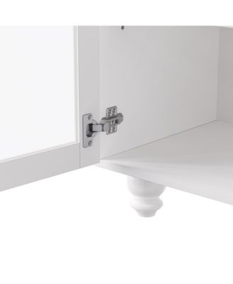 Streamdale Farmhouse TV Stand with Tempered Glass Doors for TVs up to 70