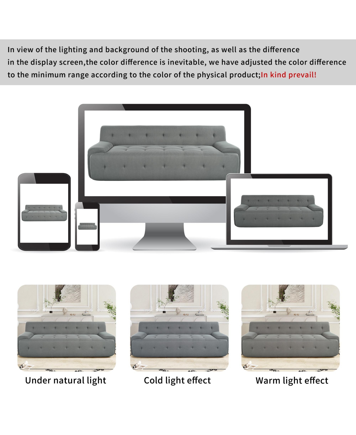 Streamdale Furniture Tufted 3-Seat Sofa