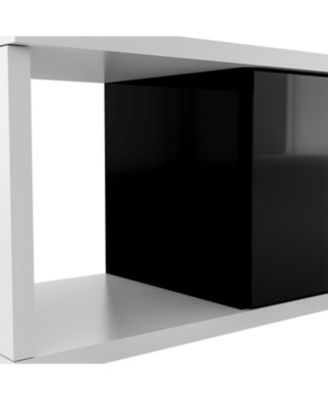 70.1"-100" Modern Stylish ExtendableTV Stand TV Cabinet for 80+inch TV, Black+White