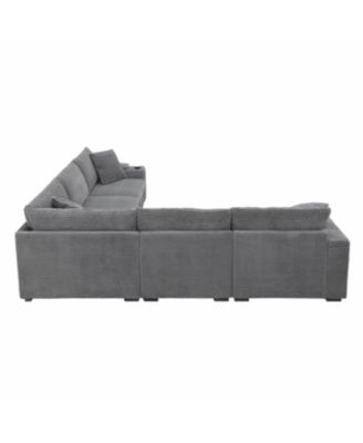 106" L-Shaped Sectional Sofa with USB