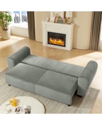 Corduroy Sleeper Sofa with Storage