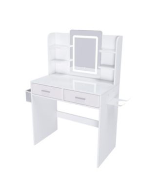 LED Vanity Mirror Dressing Table with Lights & Storage