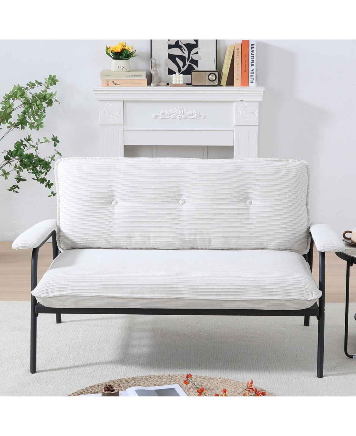 Streamdale Furniture Beige 53-inch Sofa Small Apartment Living