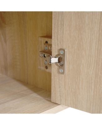   4-Door TV Cabinet with Adjustable Shelves