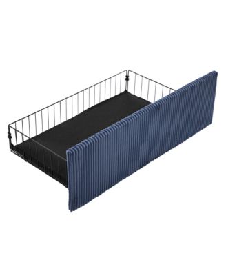 L-Shaped Sectional Sofa w/ Storage Ottoman, USB, Cup Holder, Corduroy