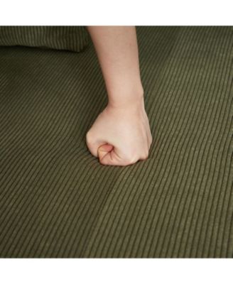 66" Sleeper Sofa Bed 3-in-1 Pullout, Corduroy, Green