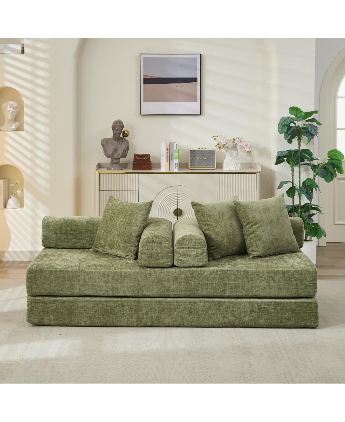 Streamdale Furniture Streamdale Comfy Convertible Folding Mattress Couch - Green