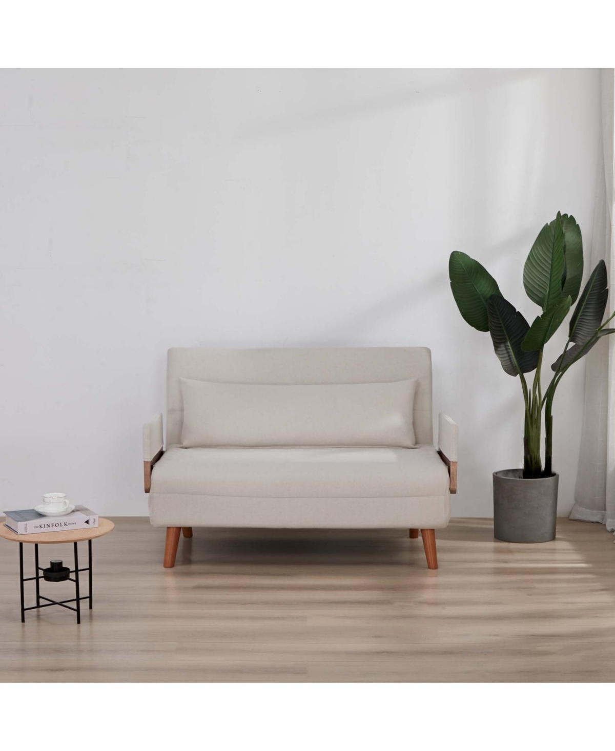 Streamdale Furniture Extra Wide 3-in-1 Loveseat Sofa Bed - Adjustable Back, Linen Fabric