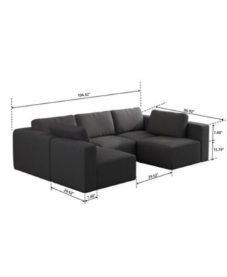 Modular Sectional Sofa Sleeper Couch w/ Chaise & Ottoman,(Combo 3A+2B)