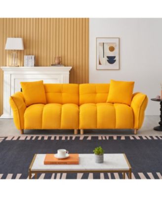 Teddy Sofa (Yellow) w/ Pillows - Apartment/Office/Living Room