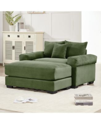 Streamdale Oversized Cloud Modular Sectional Couch, Corduroy, Ottoman, Chaise