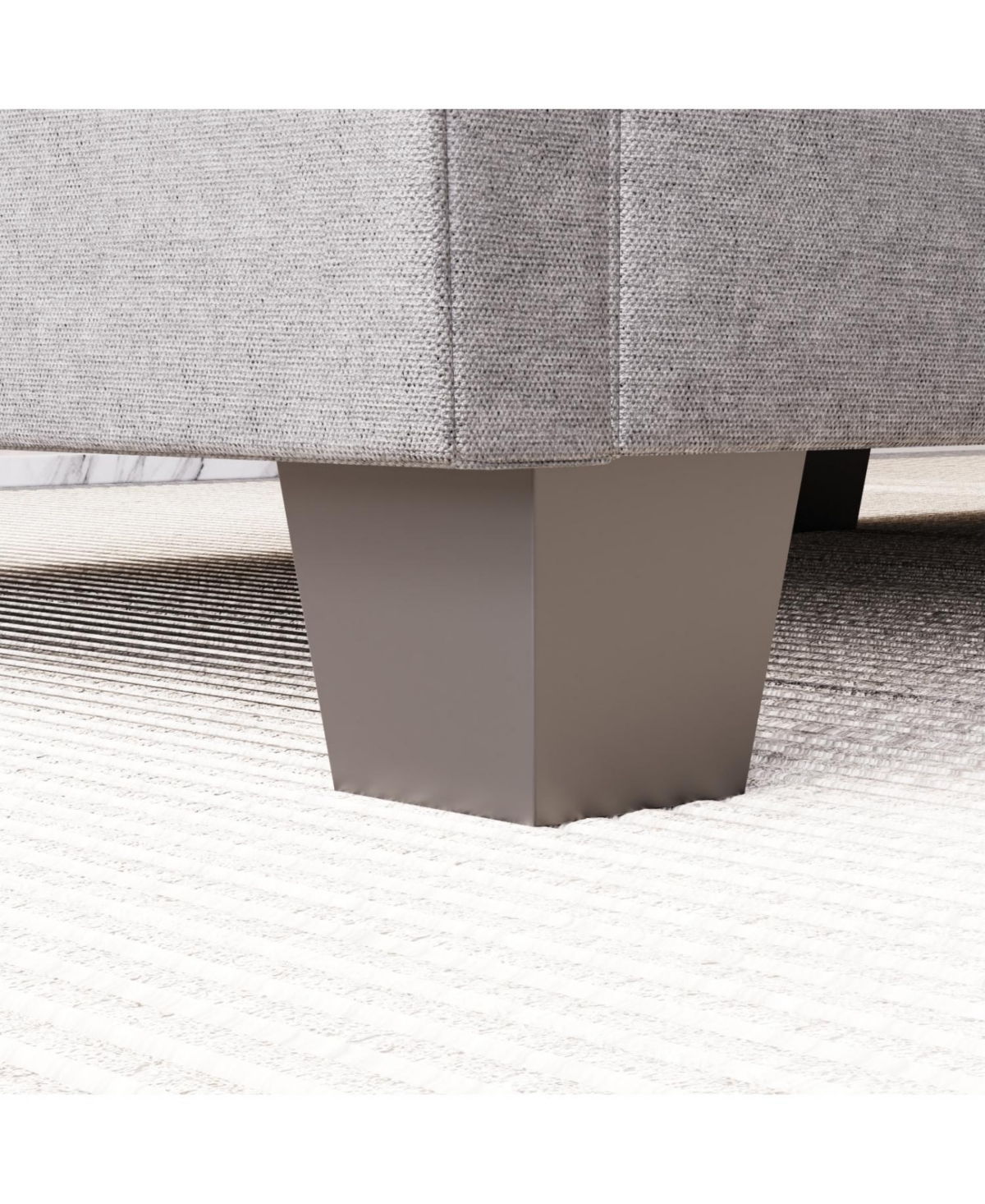 Streamdale Furniture 107.8" 3 Seater L-Shaped Sofa Couch with Ottoman & Pockets