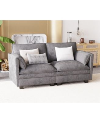 74" Loveseat Sofa - Mid Century Modern Couch for Small Spaces