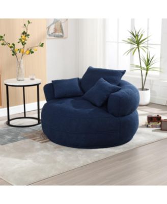 Streamdale Chenille Sleeper Sofa Chair - Modern Fluffy Lounge Seat