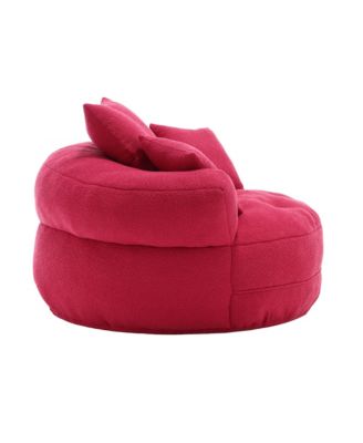 Chenille Sleeper Sofa Chair - Modern Fluffy Lounge Seat