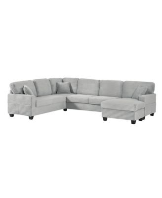 Streamdale U-Shaped Sectional Sofa with Ottoman & Storage Pockets