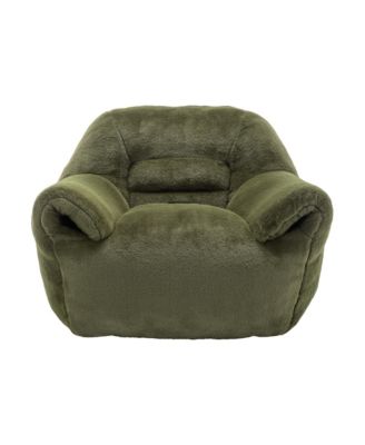  Comfy Green Faux Fur Bean Bag Chair Sofa