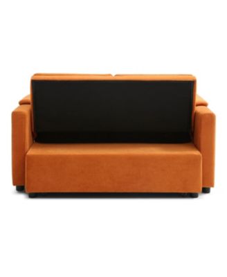 Streamdale 55" Velvet Pull Out Sofa Bed with USB Ports & Pockets