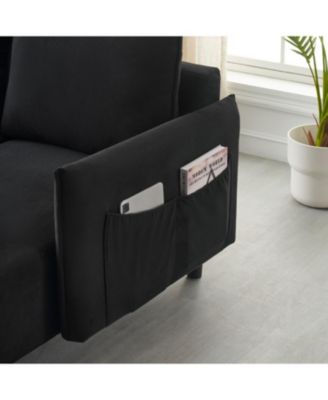 Corduroy Sofa w/ Pillows - 79.5" - Apartment, Office, Living Room