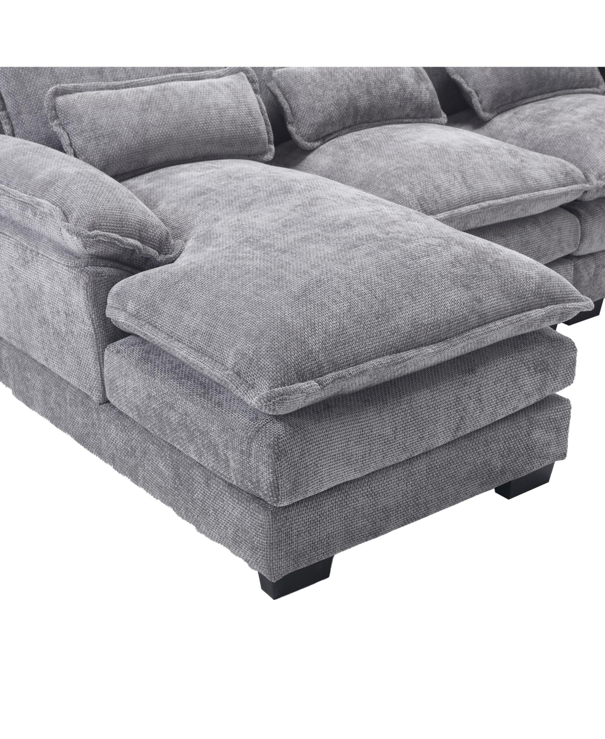 Streamdale Furniture Chenille U-Shaped Sofa (Oversized, 4-Seater)