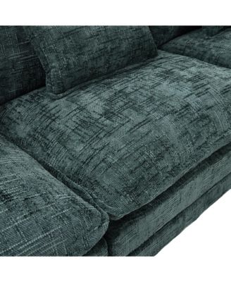 Streamdale Oversized Sectional Sofa Cloud Couch w/ Ottoman, USB & Phone Holder