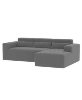 109" Modern Modular Sectional Sofa, Teddy Fabric, L-Shaped Couch with Chaise