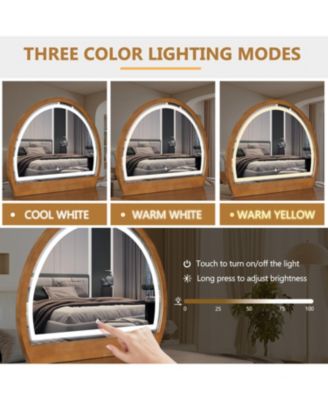 39" Lighted Mirror Vanity Table - Espresso