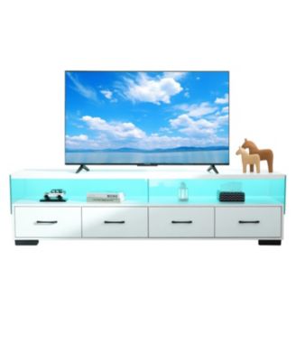 White 4-Drawer TV Stand - Up to 80" TVs