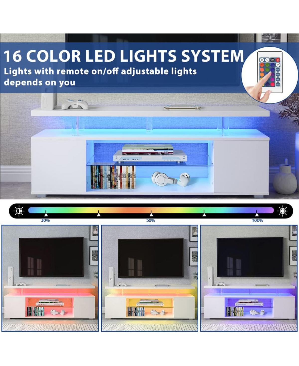 Streamdale Furniture Streamdale Tv Stand for 70 Inch Tv with Storage Cabinet