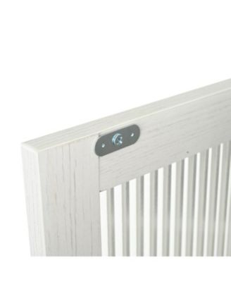 Farmhouse Vanity Desk with Mirror, Lights, Charging Station, Stool