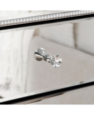  3-Drawer Mirrored Nightstand/Side Table - Modern Accent Furniture