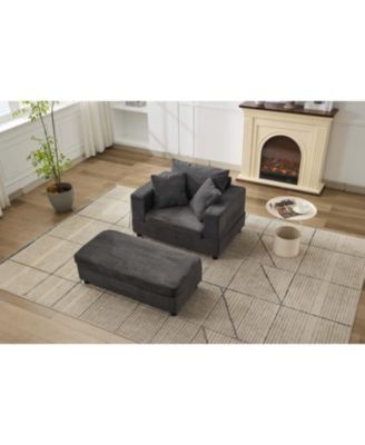 Streamdale Chaise Lounge Sofa Bed with Ottoman & Pillows