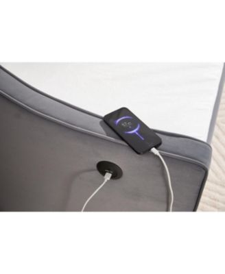  Twin Upholstered Daybed with Trundle, USB, Pockets, Velvet, Button Tufted