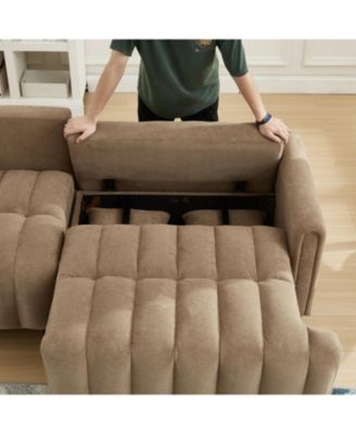83" Futon Sofa Bed with Pillows, Convertible Sleeper