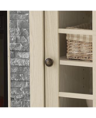  70" TV Stand with Fireplace & Storage - White