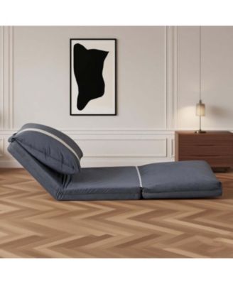  Corduroy Adjustable Floor Sofa Bed Set - Foldable, Space-Saving