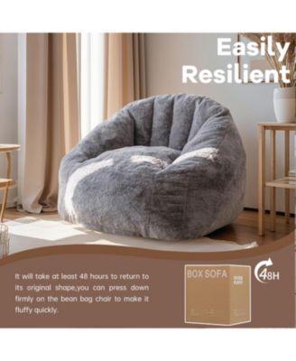 Armrest Bean Bag Chair - High-Density Foam, Comfortable Sofa for Living Room