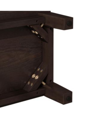 Mid-Century Media Console - 75" TV Stand, 4 Drawers, Cable Management (Dark Brown)