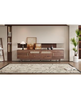  76" TV Stand with Drawers for Living Room/Bedroom Modern Chic Entertainment Center