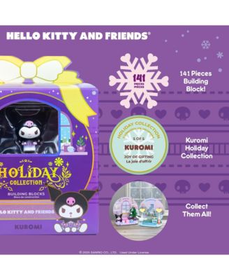 Sanrio Hello Kitty and Friends Holiday Collection Cute Building Block Set Fan Gift, Birthday, Stress Relief, Party Favor, Collectible Toy