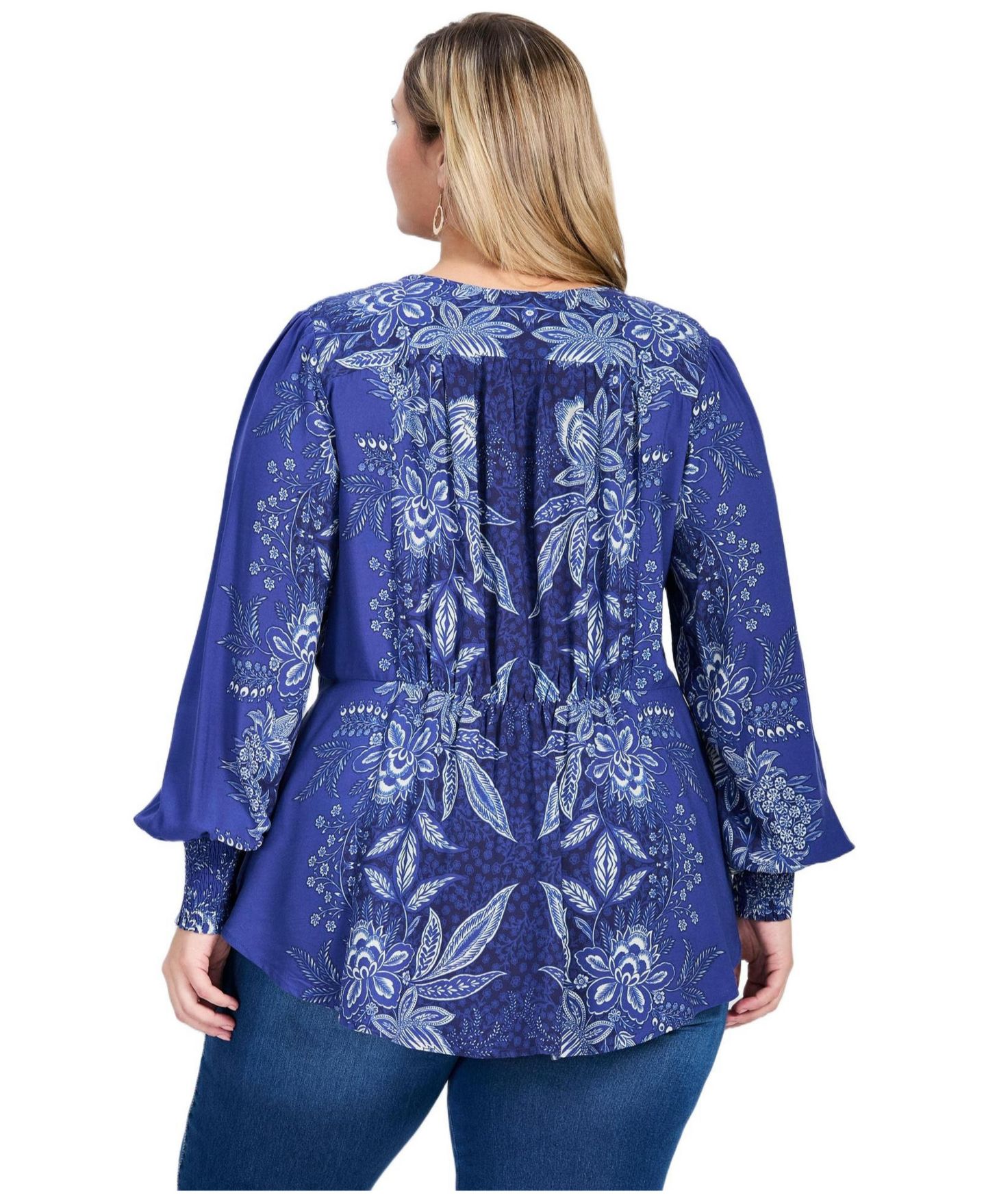 Женская блузка Avenue Plus Size Bella, цвет: Тёмно-синий — фото 2