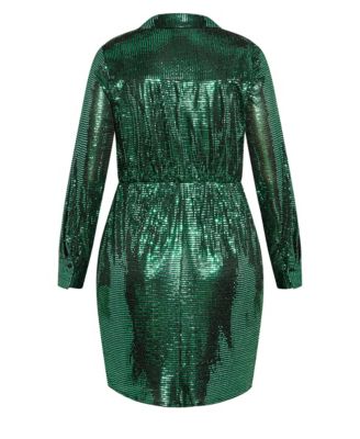 Plus Size Sequin Glow Dress