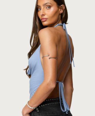 Women's Zenya Backless Cowl Neck Halter Top