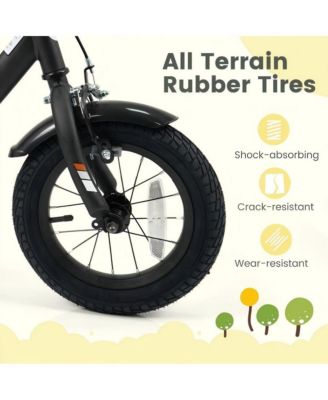 Kids Adjustable Training Bicycle with Dual Brakes and All Terrain Tires