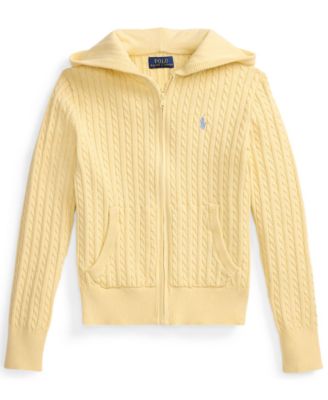 Girls' 7-16 Mini-Cable Full-Zip Hoodie