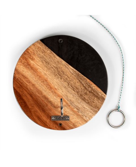 Детские игрушки Elakai Wayfarer ART 11" Live-Edge Acacia Hand-Poured Epoxy Resin Hook and Ring Game, Ages 14+, цвет: Чёрный