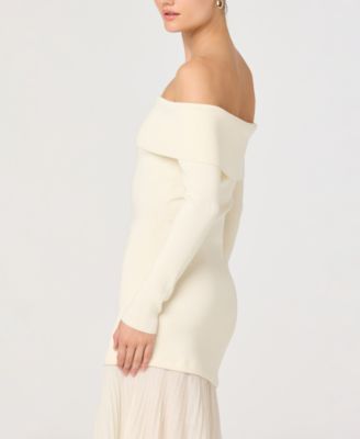 Women's Off-The-Shoulder Pull-On Dress